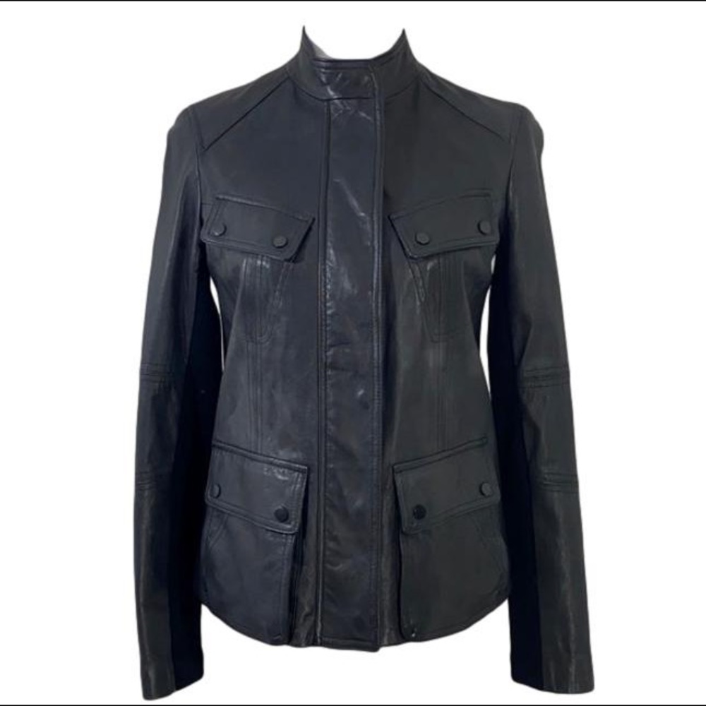 Vince Women’s Leather Black Jacket size XS